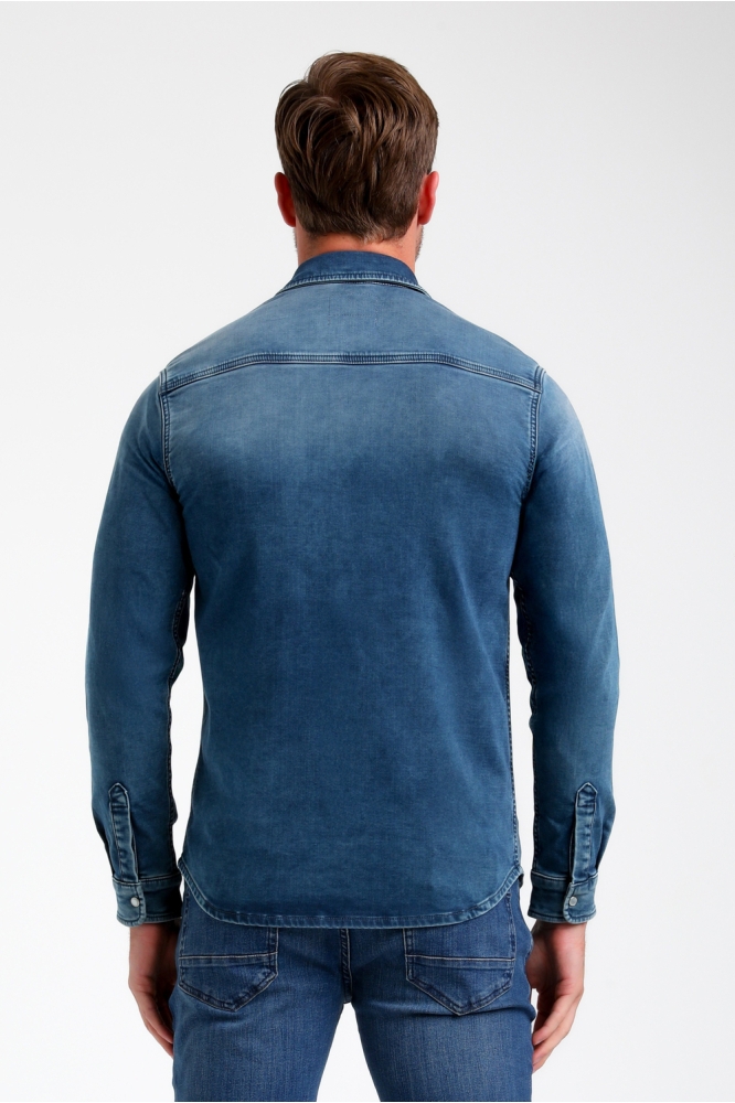 DENIM JOGG OVERHEMD 335536 915 Bleach